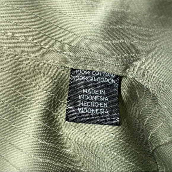 Perry Ellis Portfollio Men’s Dress Shirt Size 15.5-32/33 Green Wrinkle Free - Picture 5 of 8